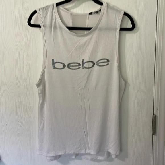 bebe Tops - 💰Bebe mesh white tank with black size medium